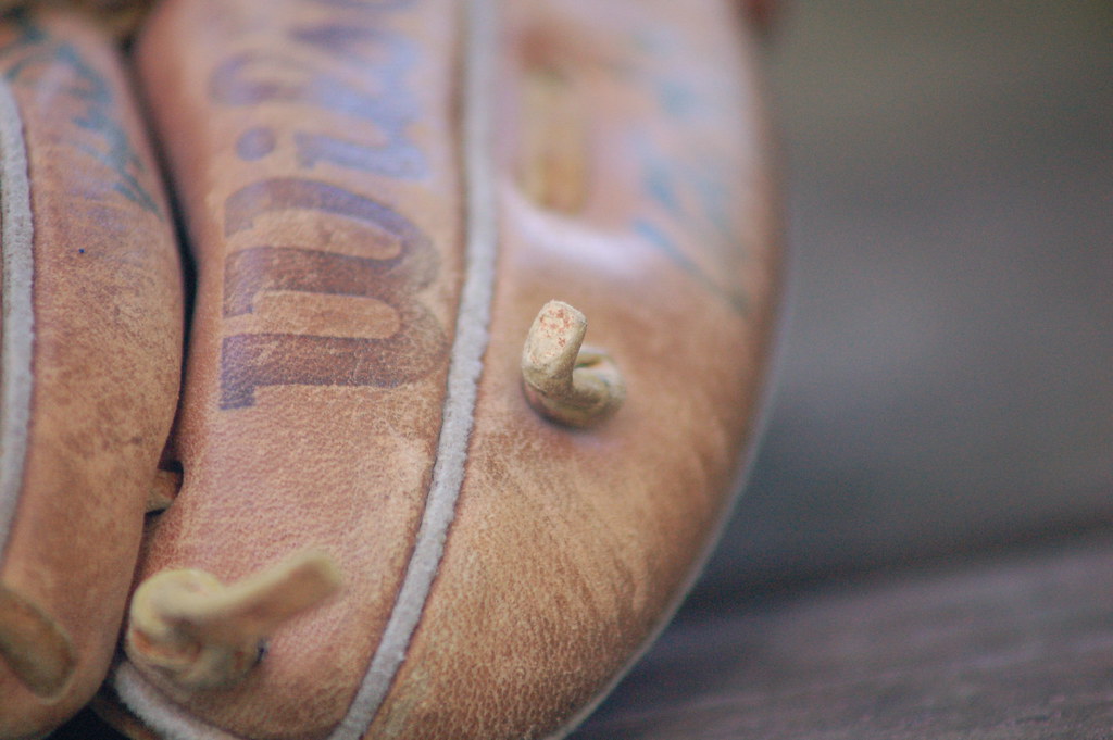 Leather catcher's mitt from the pro shop